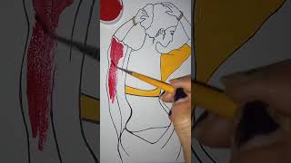 Bengali lady easydrawing🥰art drawing painting youtubeshorts easydrawgirl viralshort [upl. by Assenaj]