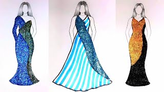 Party outfit design  Fashion style art [upl. by Demetrius]