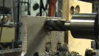 kearney and trecker rigid tapping at 400rpm 1 inch tap [upl. by Cord253]