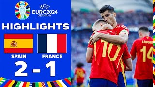 France vs Spain Euro Cup 2024 Semi Final Highlights [upl. by Nosbig]