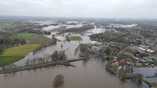 Hoogwater in de Overijsselse Vecht  Hochwasser in der Vechte [upl. by Anua]