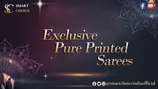 Exclusive Pure Printed Sarees  Sparkling Seasonal Days  For Booking  99230324 [upl. by Anawad]