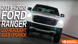 20192021 Ford Ranger Low Beam Headlight Bulb Replacement LED Install [upl. by Jacobson]