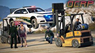 Unsolicited Forklift Oil Changes in GTA RP  OCRP [upl. by Assilym]