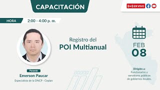 Capacitación Registro del POI Multianual [upl. by Suirauqed]