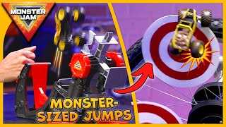 GIANT JUMPS from MONSTER JAM Revved Up Recaps  Monster Truck Jumps amp Stunt Highlights [upl. by Twelve624]