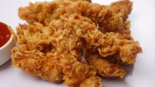 Crispy Chicken Strips KFC StyleQuick And Easy Recipe By Recipes Of The World [upl. by Shepherd435]