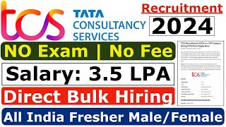 TCS Recruitment 2024 TCS hiring Freshers  Latest Hiring  TCS JOBS  OFF Campus Placements  jobs [upl. by Nagiam370]