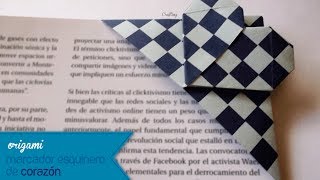 Origami  Marcador esquinero de corazón [upl. by Htrow]