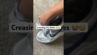 Creasing my shoes sneaker shoe sneakerheads jordan4s sneakerhead sneakersjordanshoes fashion [upl. by Aimar56]