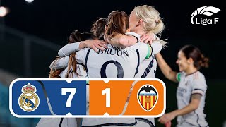 Resumen Real Madrid vs VCF Femenino  Jornada 16  Liga F [upl. by Oicnanev]