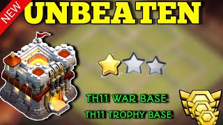 TH11 WAR BASE LINK 2023  TH11 WAR BASE  TH11 TROPHY BASE  BASE WAR TH11  TH11 BASE  BASE TH11 [upl. by Bechler204]