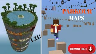 Parkour spiral for Minecraft 121 bedrockeditionpocketeditionbetaPS4 [upl. by Silda]