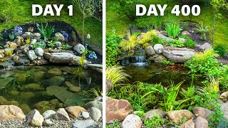 DIY Budget Ecosystem Pond  Solo Build in 5 Days by Hand 1 Year Later [upl. by Granger]