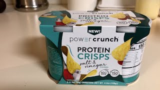 Power Crunch Protein Crisps ASMR Review protein chips nutrition [upl. by Adnertal]