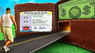 Whats Inside SPONGEBOBS MR KRABS WALLET in GTA 5 [upl. by Tomasine]