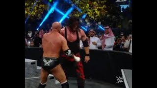 Kane Chokeslams Triple H through the table  2018 [upl. by Kcirret]