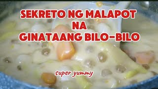 GINATAANG BILOBILO binignit for todays cooking [upl. by Yerffej]