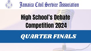 JCSA High Schools Debate Competition 2024 QUARTER FINALS [upl. by Lenahc]