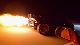 TWIN TURBO SHEEPEY RACE HURACAN VS 1000HP CORVETTE Z06  NIGHT LOVELL [upl. by Sturges119]