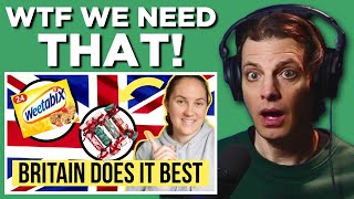 American Reacts to 9 British Things The Rest Of The World Really Needs [upl. by Resay181]