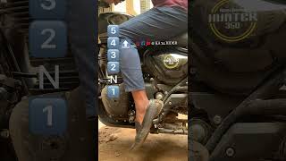 Royal Enfield Hunter 350 Gear pattern  Hunter 350 Gear Shifting Pattern  Kannada Motovlog [upl. by Adnoryt]