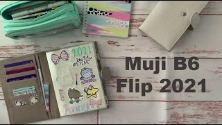 Flip through of my 2021 Muji B6  Jenny [upl. by Nalo]