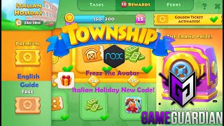 Township Avatar Freeze Italian Holiday New Code Gameguardian And Nox Emulator gg English Guide [upl. by Rfinnej256]