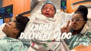 Birth Vlog LABOR AND DELIVERY  8 Hour Labor Unmedicated 1st Pregnancy Positive Birth Experience [upl. by Noelopan]