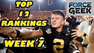 COLLEGE FOOTBALL RANKINGS  WEEK 7 [upl. by Tserof]