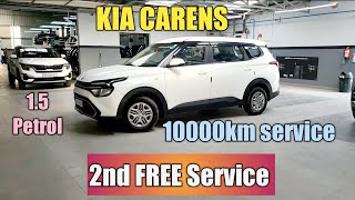 KIA CARENS Petrol 2nd FREE Service Cost Review  After 10000km Problems kiacarens CARSTYLEAYUSH [upl. by Bunnie]