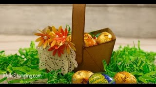 How To Make An Easter Basket Using Stampin Up Products [upl. by Adine]