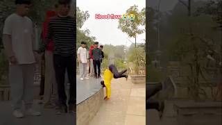 Sir pe chot lagai bhai ka❤️‍🩹😩👍😱shorts crazyflip shortsviral flip backflip jump parkour 100k [upl. by Greysun]