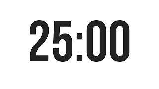 25 MINUTE TIMER  COUNTDOWN TIMER MINIMAL [upl. by Neeham]