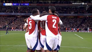 SAKA GOAL  ARSENAL VS PSG  UEFA CHAMPIONS LEAGUE [upl. by Shirberg]