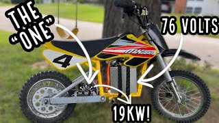 HOW TO MAKE A 60mph ELECTRIC MINIBIKE  ElectroampCo Modded Razor MX650 [upl. by Okiron759]