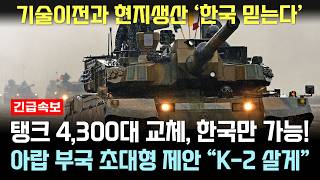 인도와 다른 이집트 한국산 K2 전차로 4300대 싹다 교체 [upl. by Boelter]