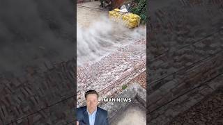 Brick Wall Demolition Derailed by Travis  Man News via livingchinaig waitforend demolition [upl. by Trudy486]