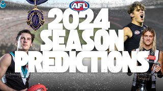 AFL 2024 SEASON PREDICTIONS [upl. by Ongineb]