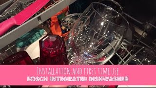 Installing and first time use of BOSCH integrated dishwasher [upl. by Nilra]