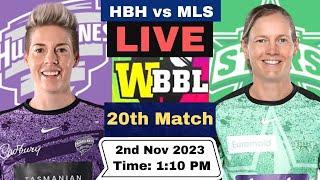 WBBL Live  Hobart Hurricanes Women vs Melbourne Stars Women Live  HBHW vs MLSW Live 20th Match [upl. by Shewchuk]