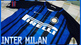 Inter Milan 201718 Home kit  The Barcode Jersey  JERSEY REVIEW [upl. by Ruvolo]