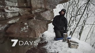 7 Days Solo Survival Winter Camping  Bushcraft and Camp Craft  Nature ASMR [upl. by Mussman]