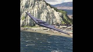 Northrop Grumman B2 Spirit aircraft takes off flawlessly at Gibraltar Airport [upl. by Naneik]