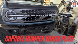 Winch Plate on Ford Bronco Capable Bumper [upl. by Meehar]