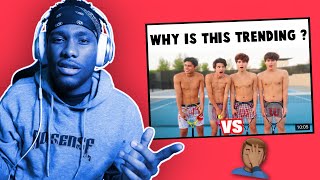 REACTING TO EXTREME STRIP TENNIS W Brent Rivera amp Stokes Twins WHY IS THIS TRENDING ON YOUTUBE [upl. by Aronaele]