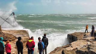 Wild waves  Portland Bill Timelapse Raw nature on this exposed headland Rough Sea 7 minutes [upl. by Etteloiv420]