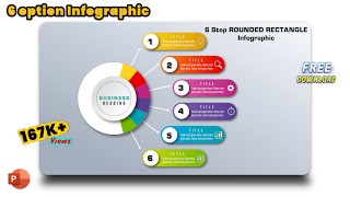 41StepbyStep Tutorial Designing a 6 Option Infographic in MS PowerPoint [upl. by Adnuhsed]