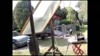 Fresnel Lens Focal Length Change with Water Concentrated Solar Power [upl. by Inalawi576]