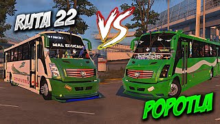 Microbus RUTA 22 vs RUTA Popotla Edomex  Ats [upl. by Elvie]